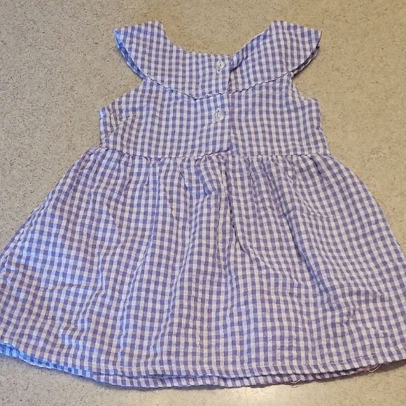 Real Love Purple Gingham Kids Dress with Floral Accents SIZE 24 Months - Picture 6 of 6